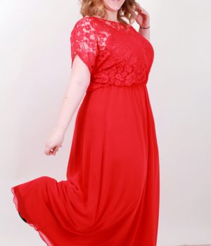 Vestido largo guipur