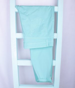 Pantalón loneta tobillero, turquesa claro