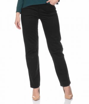 Pantalón loneta recto, color negro