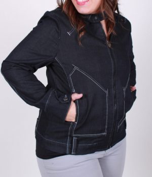 Cazadora tejana azul oscuro