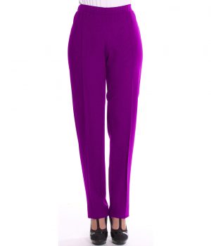 Pantalón recto punto roma, lila