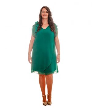 Vestido coctel, doble de gasa