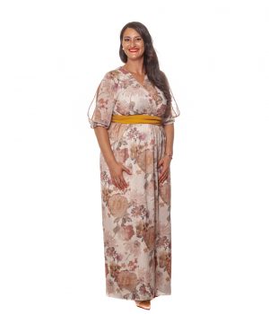 Vestido largo estampado
