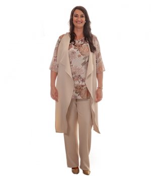 Chaleco crep , crudo