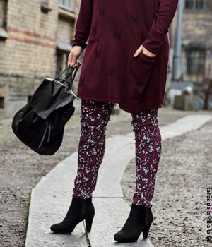 Pantalón bengalina goma en la cintura, estampado