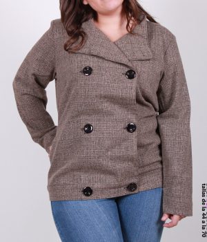 Americana cruzada con muestra