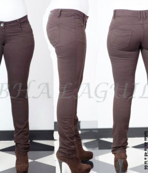 Denim elástico pitillo gris