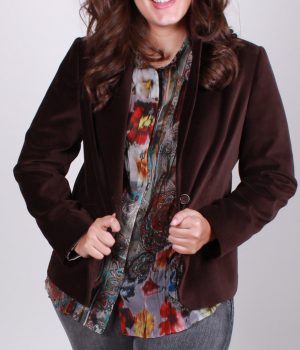 Americana terciopelo marrón