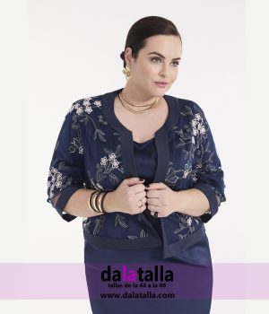 Chaqueta fiesta tul bordada