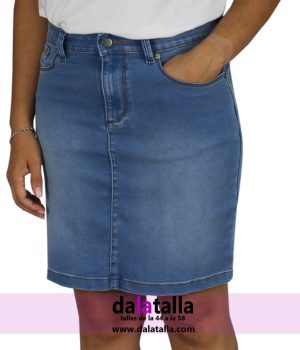 Falda denim elástica