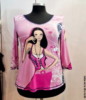 Camiseta lavanda rosa