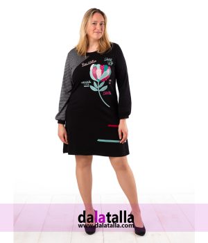 Vestido negro de algodón " you can"