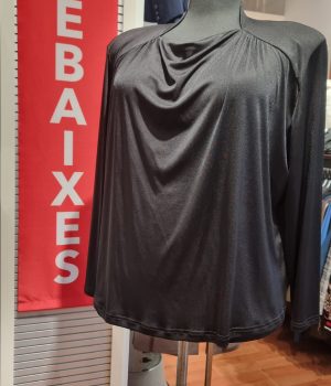 Blusa cuello drapeado