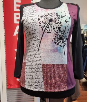 Blusa de punto de tricotosa, estampada