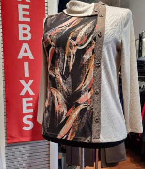 Blusa de punto de tricotosa, estampada