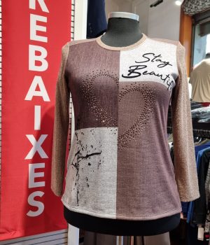 Blusa de punto de tricotosa, estampada