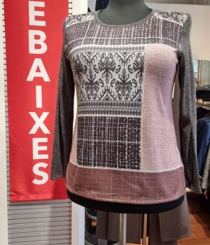 Blusa de punto de tricotosa, estampada