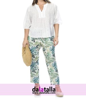 Blusa eyelet de algodón