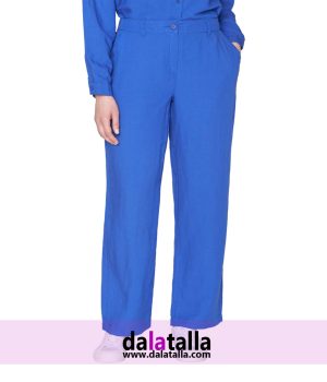 Pantalón lino, color tinta