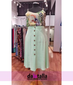 Falda lisa verde