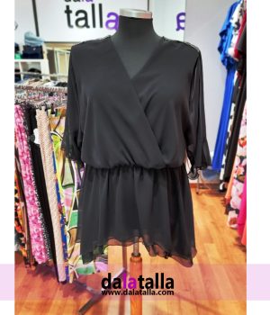 Blusa de gasa negro