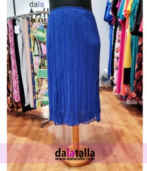 Falda plisada azul klein