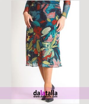 Falda estampada tul