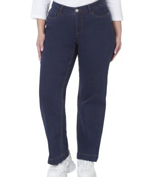 Pantalón relajado, baggy azul 