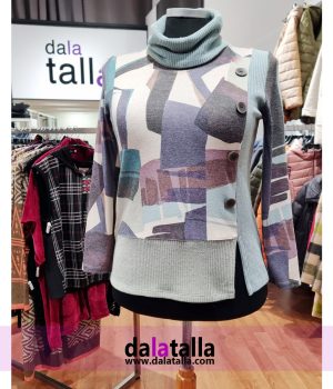 Blusa de punto de tricotosa, estampada