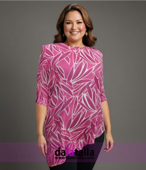 Blusa de raso estampada