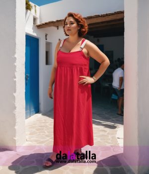 Vestido tirante peto rojo