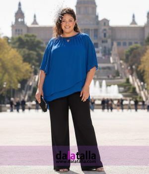 Blusa de gasa desigual