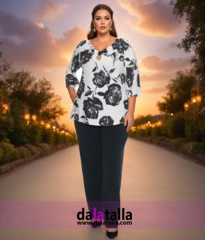 Blusa de crep estampada