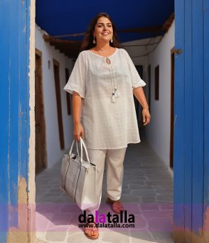 Blusón calado blanco