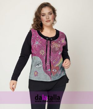 Camiseta algodón, estampada brillante