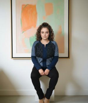 Chaqueta de punto tricotosa, coordinada